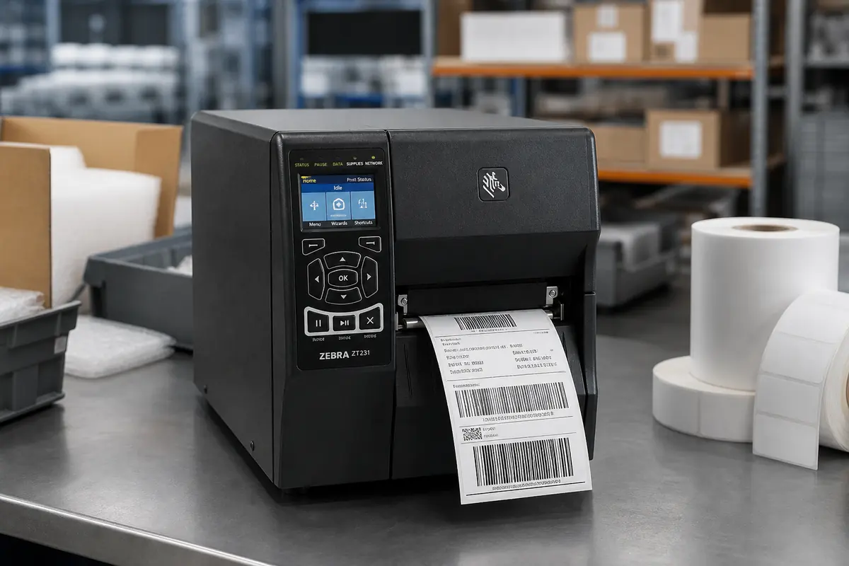 Impresora industrial Zebra y consumibles para etiquetado